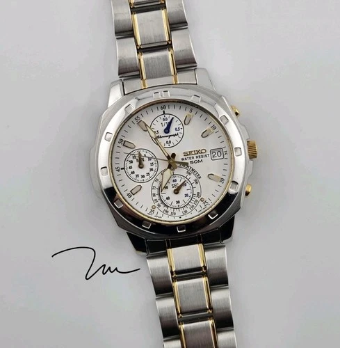 SEIKO Vintage Quartz Chronograph Japan Made (c.1990s) Ref. 142190 Fully Working