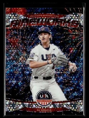 2026 Panini Stars & Stripes - Fireworks Prizms Disco - #14 AJ Gracia