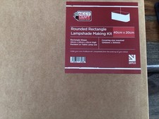 2 kit completi nuovi, kit paralume fai da te artigianale rettangolo arrotondato 40x20 cm