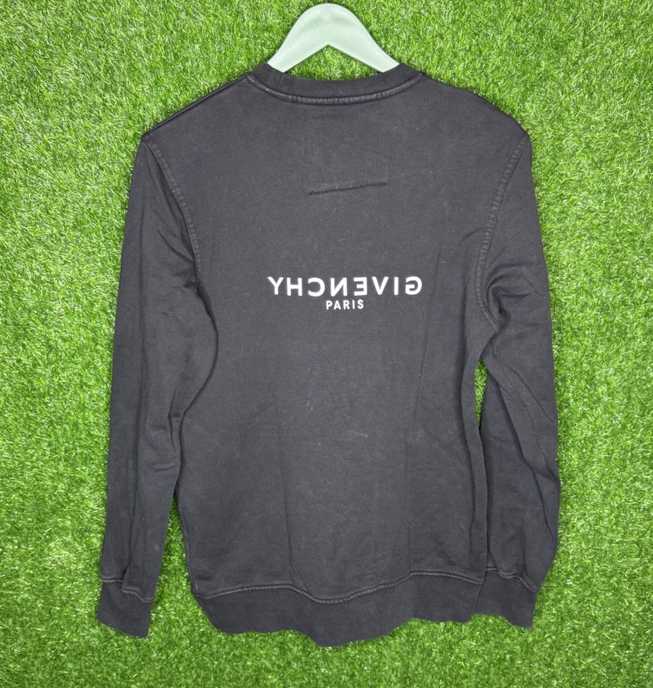 GIVENCHY Reverse Logo Slim Crewneck Sweatshirt Me… - image 2
