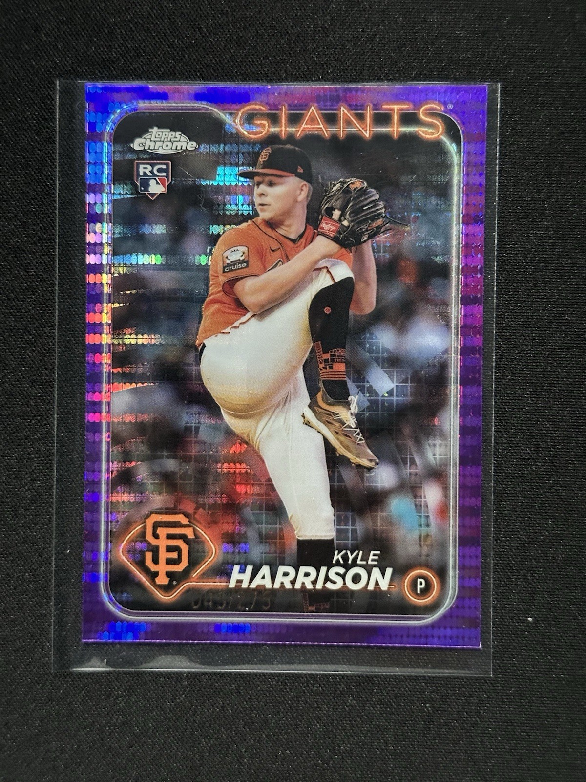 2024 Topps Chrome - Purple Sonar Refractor #191 Kyle Harrison /275 (RC)