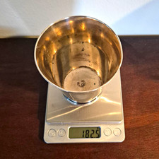 Hugh Wishart Coin Silver Beaker Cann Tankard Antique American Colonial