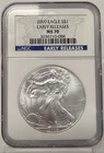 2009 AMERICAN SILVER EAGLE $1 EARLY RELEASES NGC MS 70