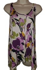 Apt 9 Sz MED WOMENS tank Top Cream/purple