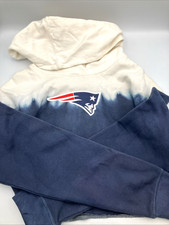 NFL TEENS New England Patriots Crop Hoodie Hooded Sweatshirt Junior XL 14/16 NEW
