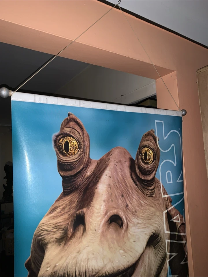 Star Wars Episódio 1 Ameaça Fantasma 2 Lados Pôster de Vinil Loja Exibição 63 Polegadas de Comprimento - Imagem 4 de 4