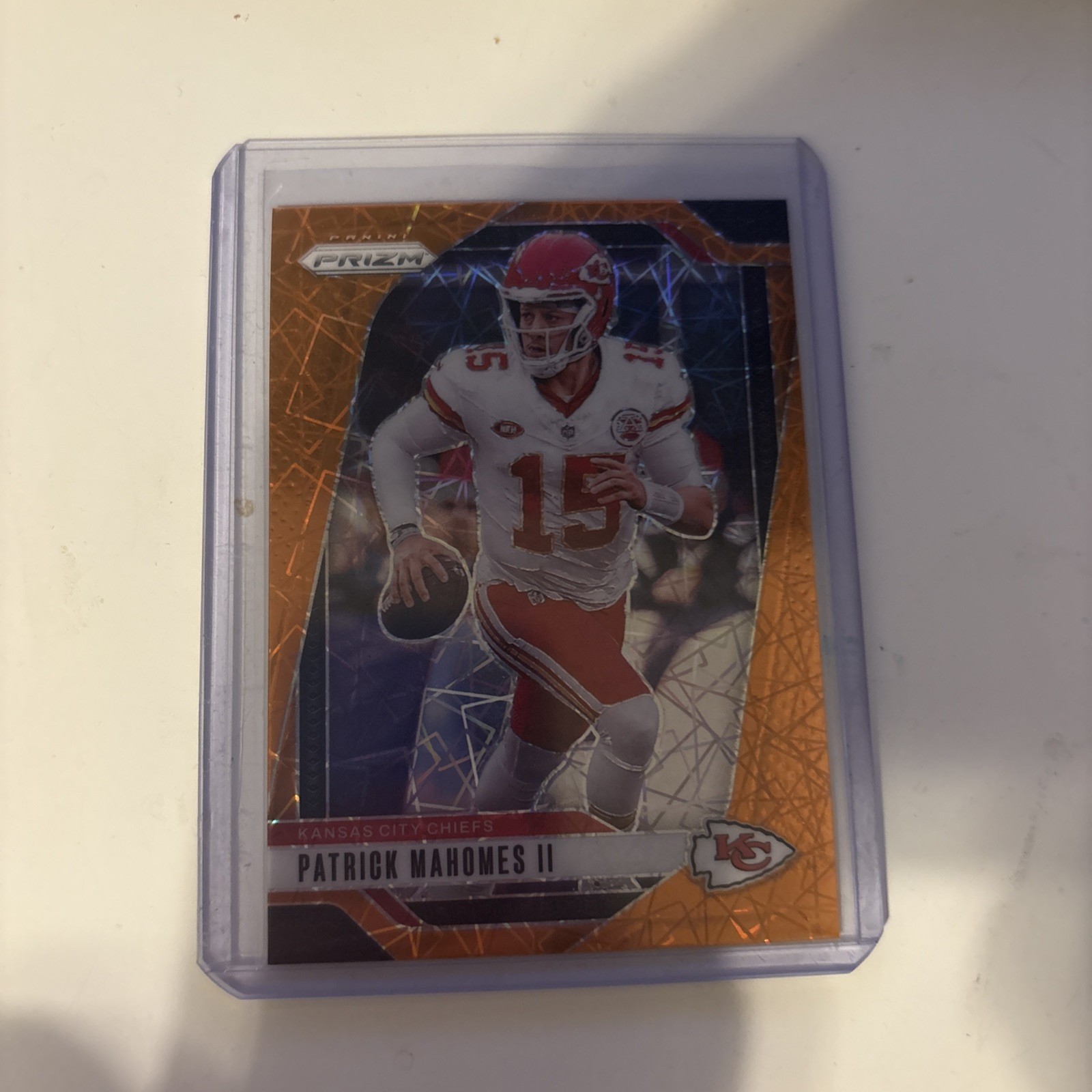 2024 Panini Prizm Patrick Mahomes II Orange Lazer #138 CHIEFS