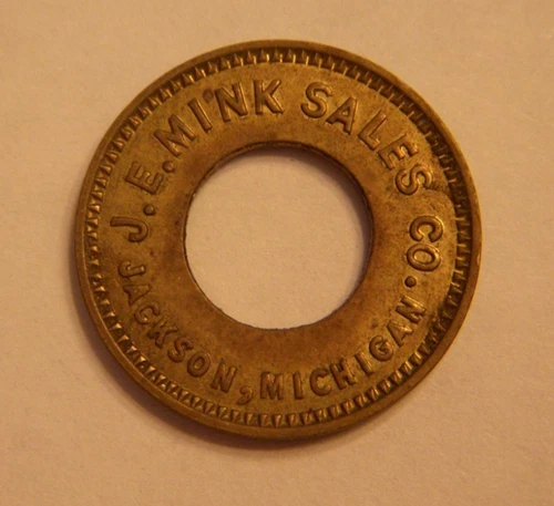 J.E.Mink Sales Co., Jackson, MI., Good For One Free Play