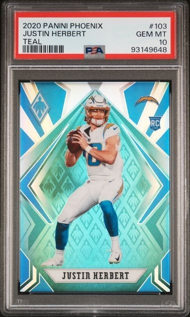 Justin Herbert Panini Phoenix #103 Teal