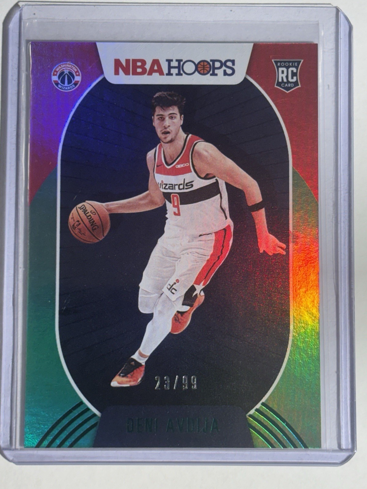 Deni Avdija 2020-21 NBA Hoops /99 Green Rookie Card #201 WASHINGTON WIZARDS RC