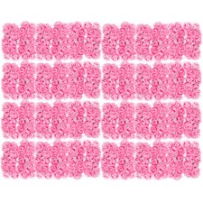Artificial Rose Flower Heads, Pink Mini Faux Flowers 0.8 Inch-1 Inch 288Pcs