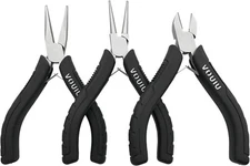 3-Piece Jewelry Pliers Set Making Tools Black 