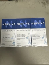 3 New Nervive Nerve Health - 30 Tablets Each Box Exp. 04/2027