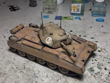 Built 1/35 Italeri Crusader British Tank