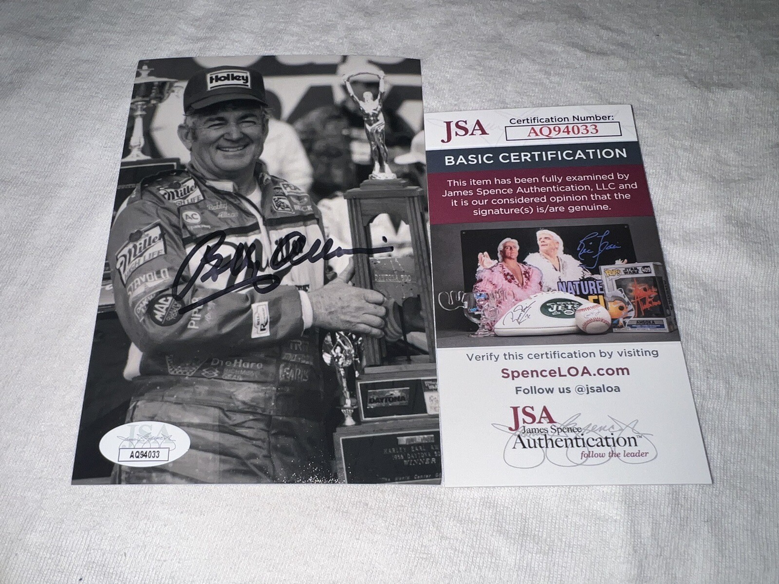 Bobby Allison Autographed Signed 4x6 Photo NASCAR Legend JSA Auth #3 