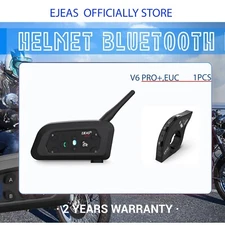 EJEAS V6PRO Motorcycle Bluetooth Intercom 2Rider 1200M Headset Remote Handle EUC