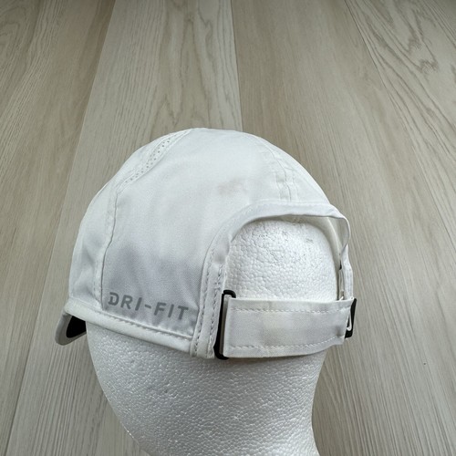 Nike Dri Fit Featherlight Tennis Cap Hat Unisex Adult Adjustable White - 第 5/8 張圖片