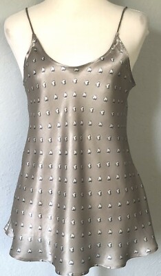 *12* Giorgio Armani flexible silk cami blouse tank top dress tunic made in ITALY