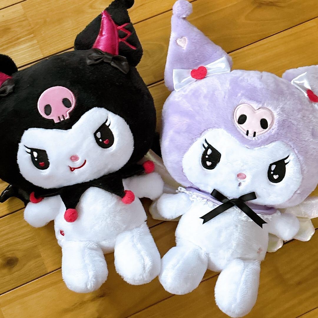 Sanrio Kuromi kuji Devil Angel Plush doll Set of 2 My melody