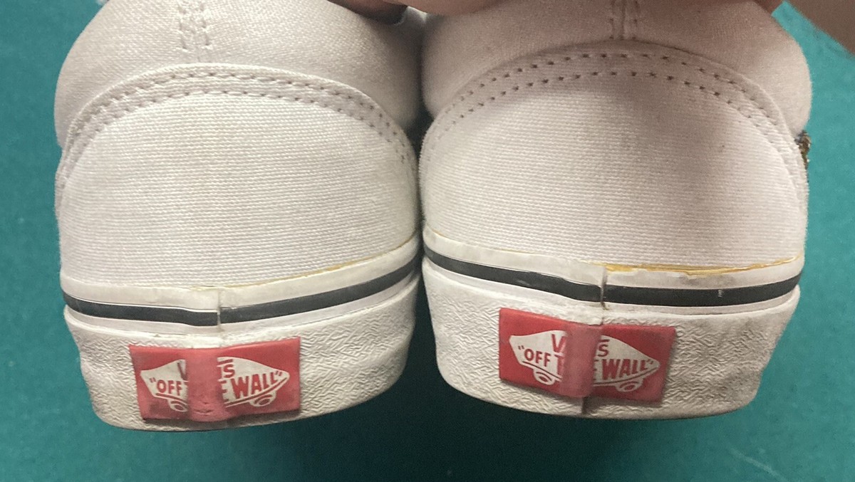 Vans Old Skool Womens Shoes Customs Size 8 White w/ Glitter Gold Great Condition View 5