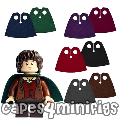 2 MASSANFERTIGUNG Stoffumhänge für Ihren Lego Hobbit Herr der Ringe Minifiguren - NUR UMHANG