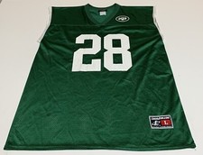 Curtis Martin #28 New York Jets Logo Athletics Jersey Men’s Size L Cutoff Sleeve
