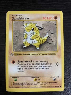 Sandshrew 1st Edition Shadowless | eBay