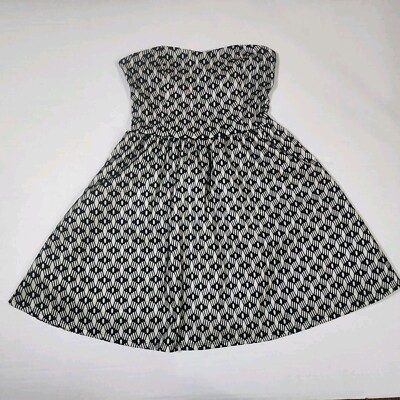 Love Fire Women's Size Small Strapless Shimmer Black Gold Mini Dress Lined  | eBay