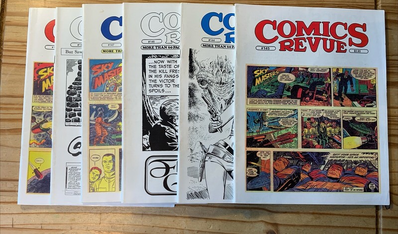 COMICS REVUE LOT OF 6 # 144 TO 149, JACK KIRBY, MODESTY BLAISE, PHANTOM VFN