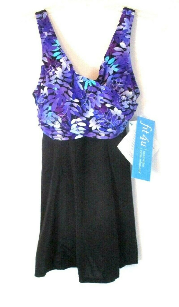 fit 4 u swim dress Sunsets Naomi Swim Dress in Black main image 1