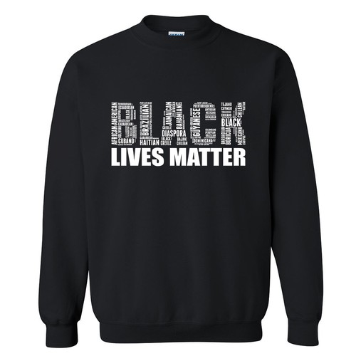 Black Lives Matter SWEATSHIRT RUNDHALSAUSSCHNITT Vintage Buchstaben Pullover - Bild 7 von 8