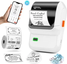 Label Maker Machine with Tape, M100 Bluetooth Label Printer for Small Business