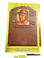 Al Kaline Detroit Tigers signed autographed baseball card HOF plaque postcard