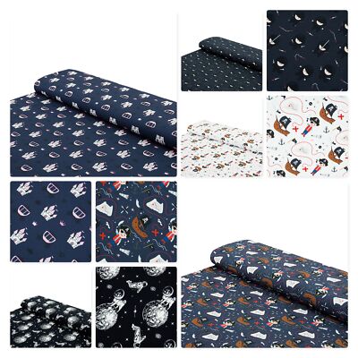 Panel Jersey Kinderstoff Piraten Skulls Jersey Stoff Piraten