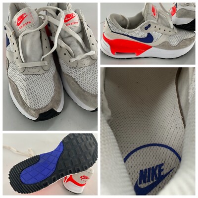 Nike Air Max SYSTM Sneakers 8 White Bright Crimson Lapis DM9538-101 YGI E4S-17