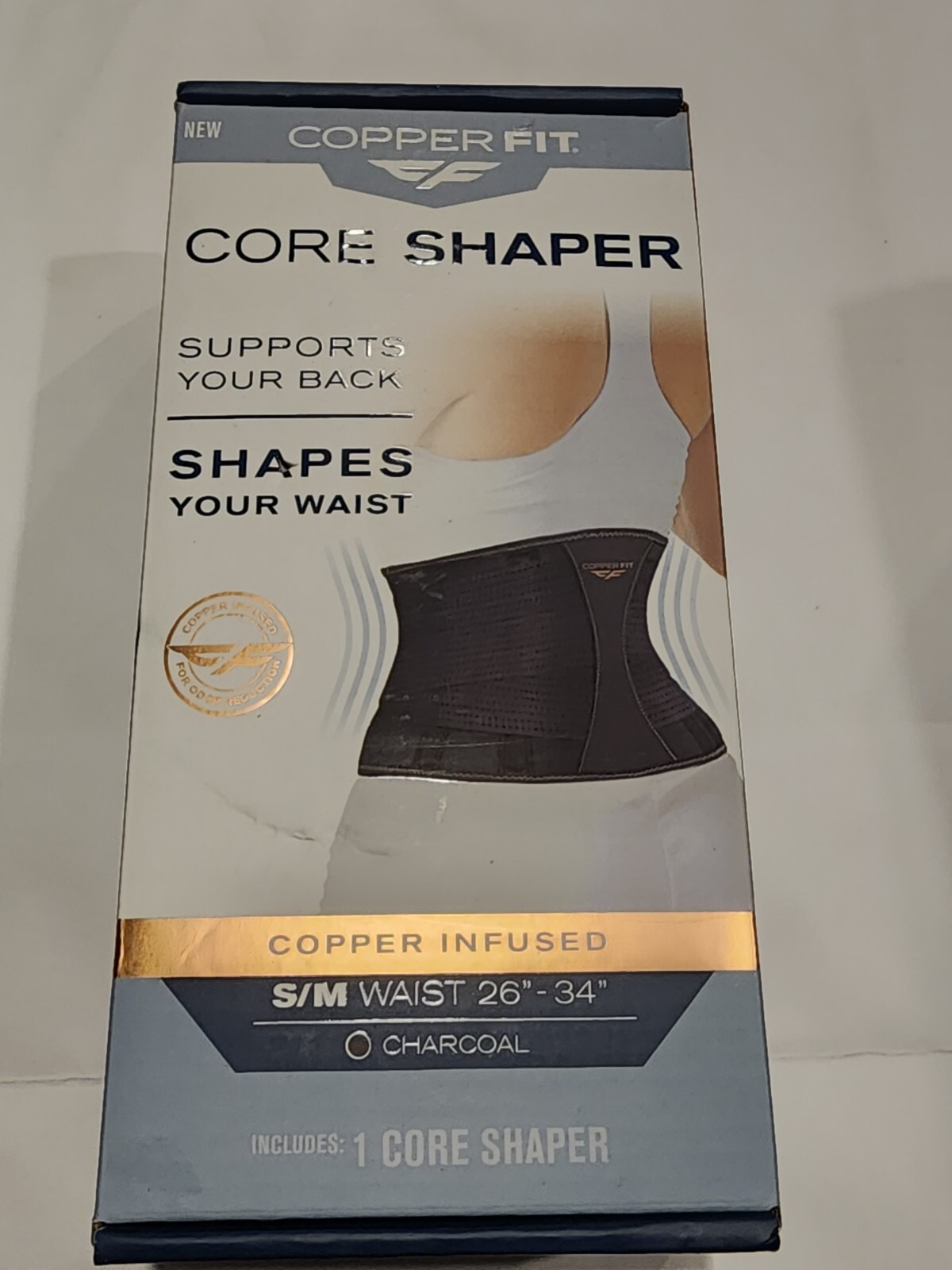 Copper Fit Women's Small/Medium Standard Core Shaper, Black eBay