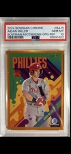 2024 Bowman Chrome Aidan Miller Bowman Ascensions-Orange Refractor 6/25 PSA 10