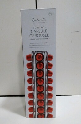 Sur La Tab Carousel Coffee Pod Storage for Nespresso Capsules, Holds 44 Cap NEW