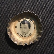 1960s Coca Cola Myron Pottios 66 NFL All-Stars Bottle Cap Coke