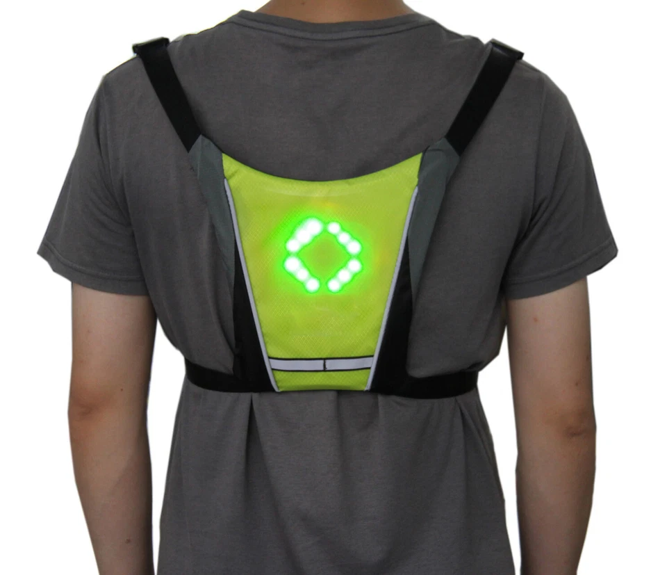 LED Bicycle Luminous Vest Outdoor Cycling Wireless Remote Control Bicycle Vest - Image 4 of 4