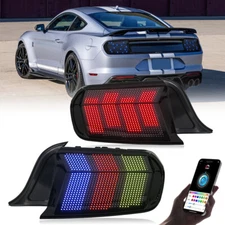 TT-ABC RGB LED Tail Lights For 2015-2023 Ford Mustang w/ Dynamic Sequential Pair