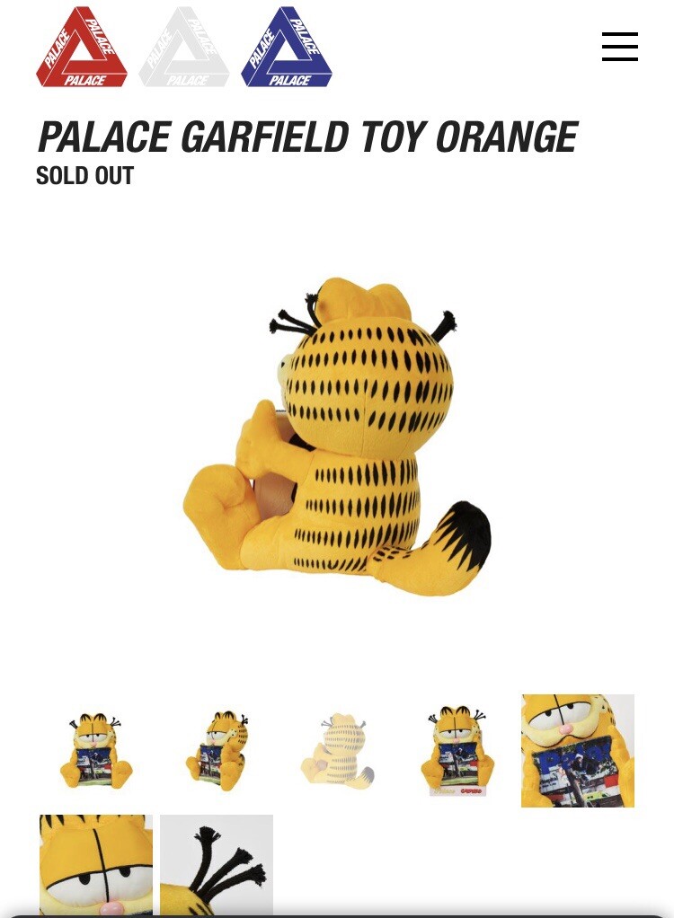 PALACE SKATEBOARDS GARFIELD TOY AUTUMN 2021 RANGE | eBay