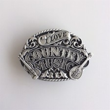 Antique Silver Western Wildlife Country Music Belt Buckle also Stock in the US