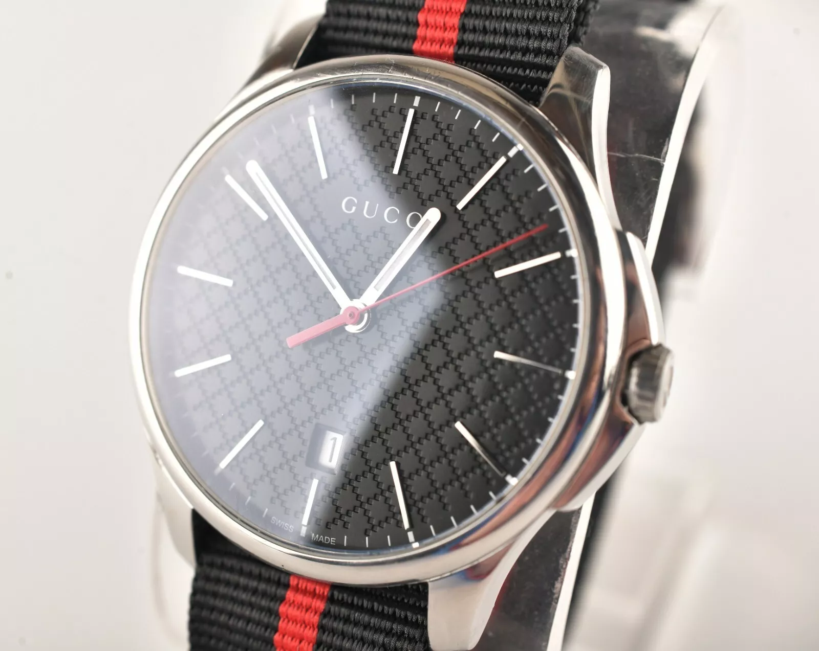 *GUCCI G Timeless 126,3 YA126321 montre à quartz pour homme bracelet en nylon du JAPON
