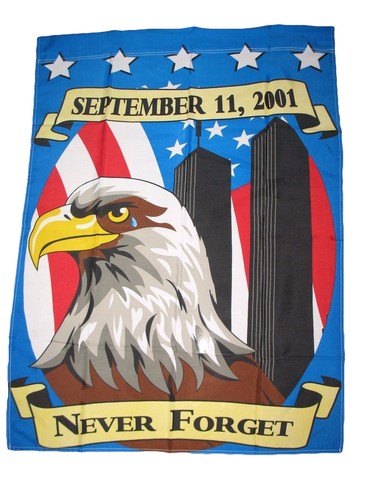 28 x 40 inch NEVER FORGET 9-11 GARDEN FLAG SEPTEMBER 11 911 USA 28x40 ...