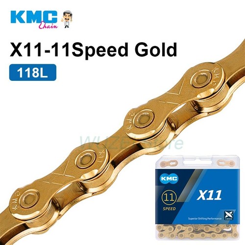 KMC X11 11 Speed Gold MTB Road Bike Chain 118L For Shimano SRAM Bicycle + Gift - Picture 2 of 9