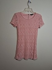 Ambiance Lace Dress Business Casual Party Cocktail Y2K Pink Size Small