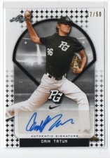 2018 Leaf Perfect Game National Showcase Base Autos Black /50 Cain Tatum Auto