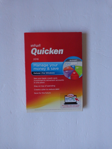 INTUIT QUICKEN 2016 DELUXE FOR WINDOWS Vista SP1/7/8/8.1