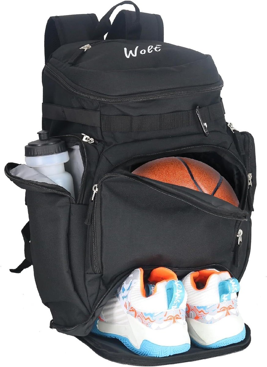 Wolt Basketball Backpack Bag with Separate Ball Compartment